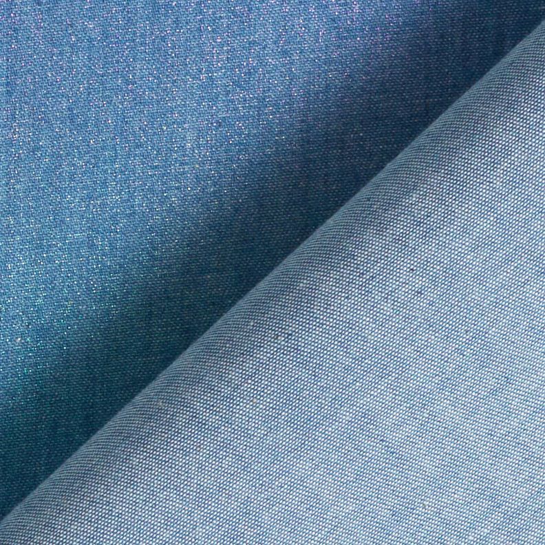 chambray Arcobaleno brillante stampa laminata | Poppy Fabrics – colore blu jeans/mix di colori,  image number 4