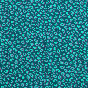 cotone rivestito Leopardo astratto | Poppy Fabrics – petrolio/lillà, 
