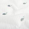 mussolina / tessuto doppio increspato Piccole balene – avorio/grigio blu,  thumbnail number 2