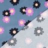 velluto a costine fiori | Poppy Fabrics – colore blu jeans/lavanda,  thumbnail number 4