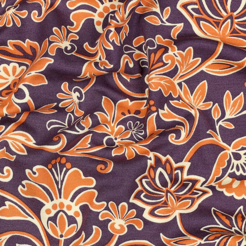 jersey romanit fiori paisley | Poppy Fabrics – lillà, image number 2
