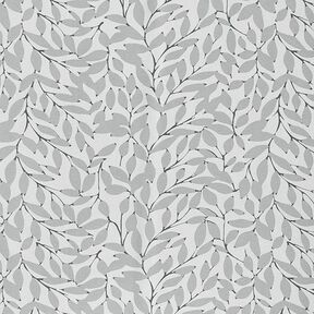 tessuto arredo tessuto canvas foglie sfumate – grigio nebbia/grigio, 