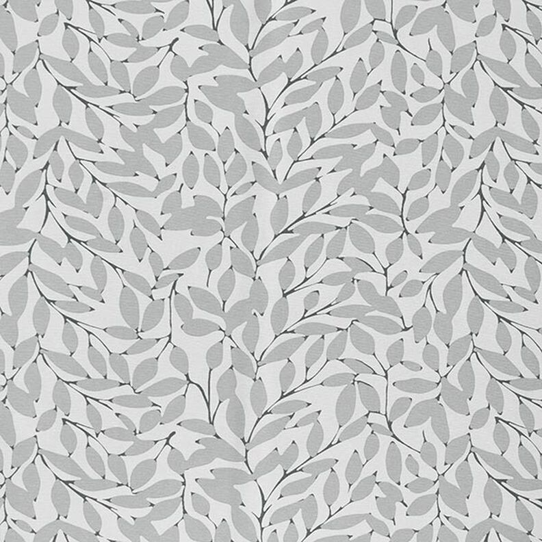 tessuto arredo tessuto canvas foglie sfumate – grigio nebbia/grigio,  image number 1