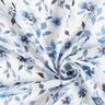 Tessuto in viscosa Dobby con stampa digitale di fiori ad acquerello – avorio/blu jeans chiaro,  thumbnail number 3