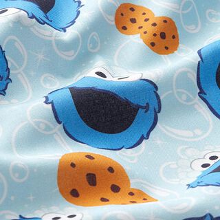 tessuto arredo cretonne, Cookie Monster | CPLG – azzurro baby/blu reale, 