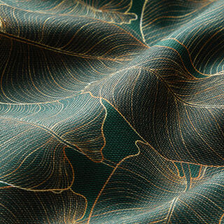 tessuto arredo tessuti canvas foglie – verde scuro, 