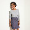 Tessuto per pantaloni effetto denim con stampa leopardata – melanzana/colore blu jeans,  thumbnail number 5