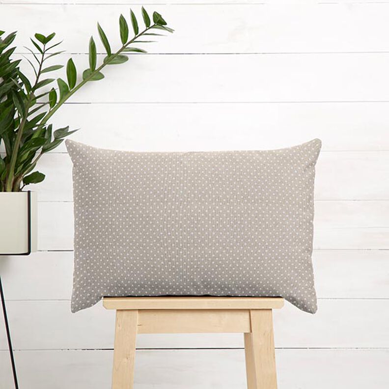 tessuto arredo mezzo panama Punti classici – naturale/bianco, image number 7