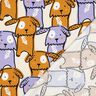 jersey di cotone Cani con le orecchie cadenti | Poppy Fabrics – bianco lana,  thumbnail number 4