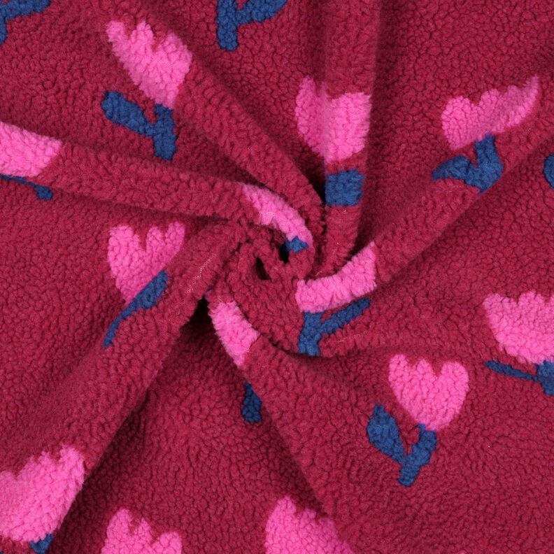 tessuto peluche Tulipani | Poppy Fabrics – rosso carminio, image number 3