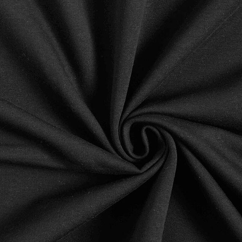 felpa di cotone leggera tinta unita – nero,  image number 1