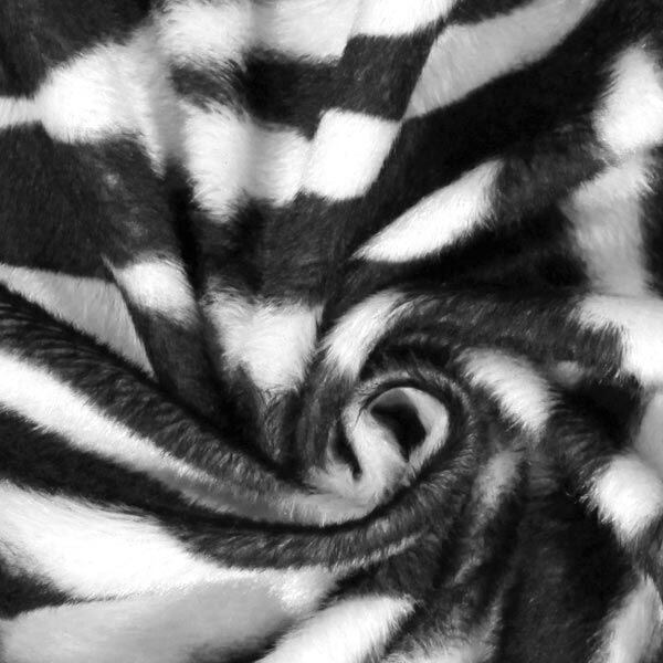 pelliccia sintetica zebra – nero/bianco,  image number 3