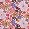 felpa garzata grandi fiori | Poppy Fabrics – naturale/rosso merlot,  thumbnail number 1