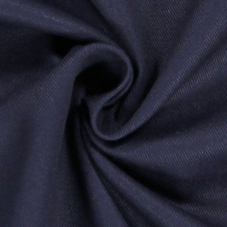 twill di cotone tinta unita – blu marino,  image number 2