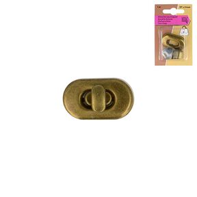 Chiusura a girello [ 2,1 x 3,7 cm ] – oro vecchio metallica anticato, 