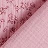 mussolina / tessuto doppio increspato piccoli tralci di fiori – rosa,  thumbnail number 4