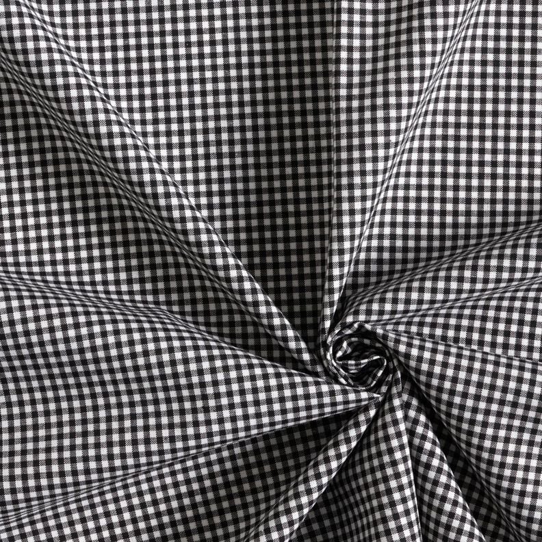 Tessuto per camicia a quadri piccoli – nero/bianco,  image number 3