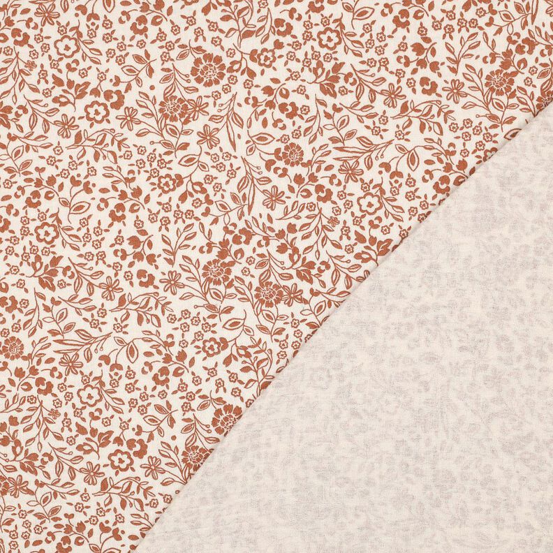 mussolina / tessuto doppio increspato Fiorellini bicolori  | Poppy Fabrics – beige chiaro/caramello,  image number 4