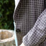 maglia jacquard garzata, quadri – grigio scuro,  thumbnail number 7