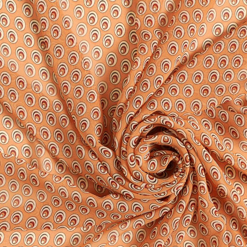 Occhio di pavone in chiffon – albicocca/terracotta,  image number 3