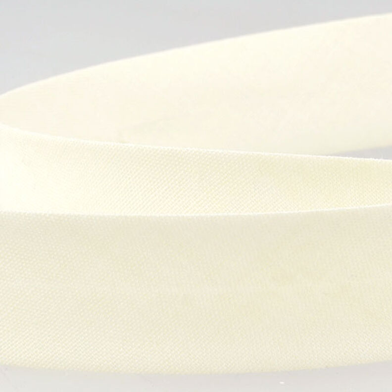Nastro in sbieco Polycotton [20 mm] – bianco lana,  image number 2