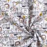 tessuto in cotone cretonne piccoli animali selvatici – grigio argento,  thumbnail number 3