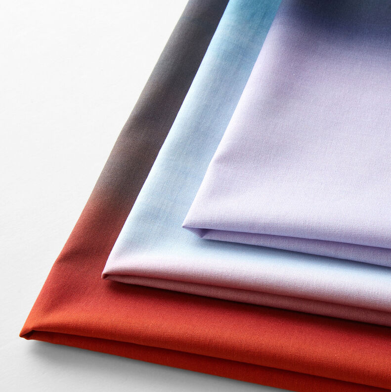 GOTS Batista di cotone Tramonto sfumato | TCC x LOOKS by Wolfgang Joop – rosso/blu cielo,  image number 8