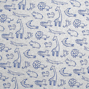 felpa Animali da safari | by Poppy – grigio argento/blu reale, 