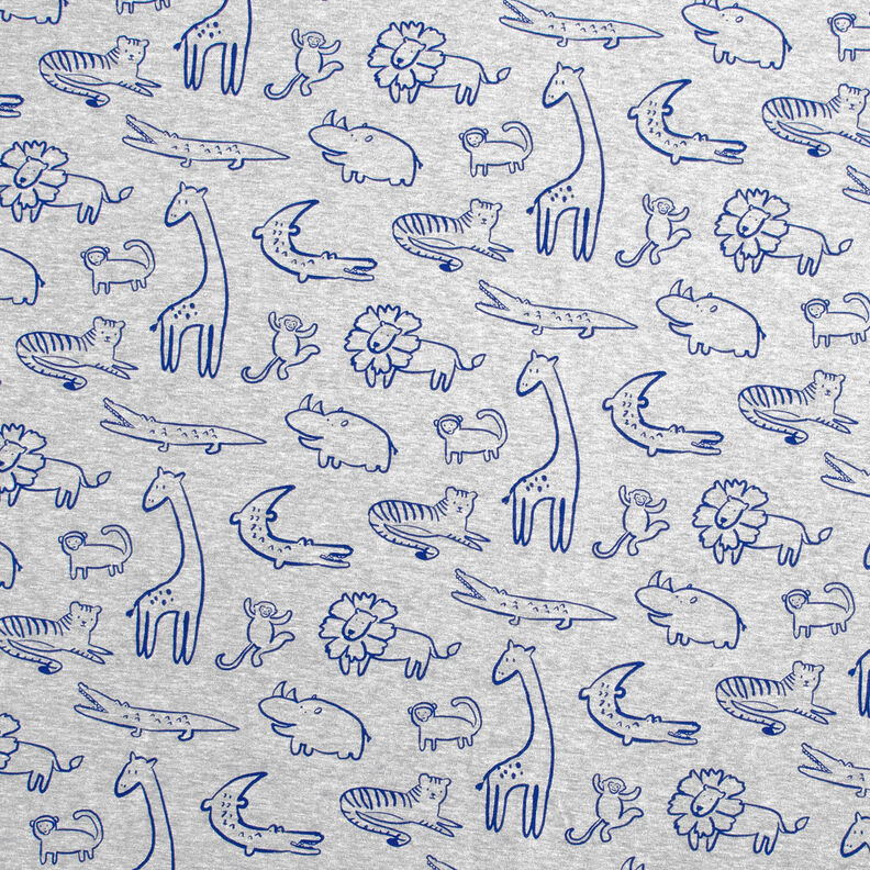 felpa Animali da safari | by Poppy – grigio argento/blu reale,  image number 1