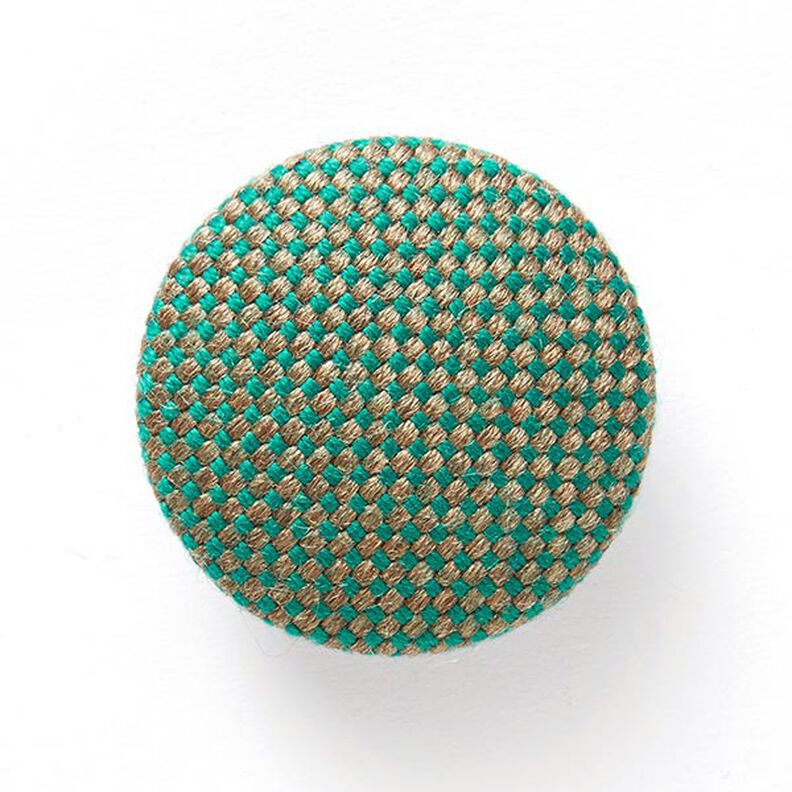 bottone rivestito - tessuto arredo da esterni Agora Panama - verde scuro,  image number 1