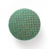 bottone rivestito - tessuto arredo da esterni Agora Panama - verde scuro,  thumbnail number 1