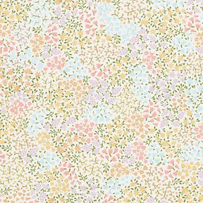 tessuto arredo mezzo panama Mini fiori colorati – avorio/rosa, 