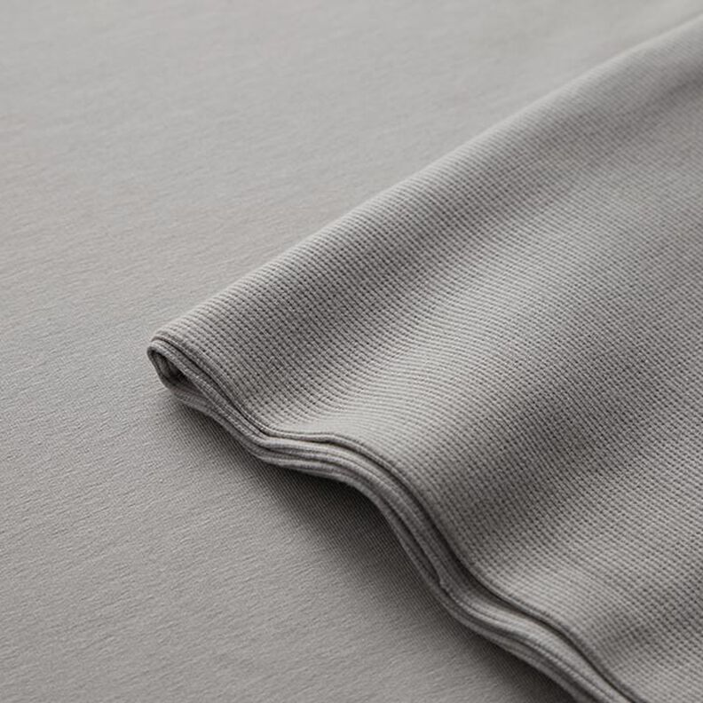 GOTS 2x2 tessuto per polsini | Tula – grigio argento,  image number 5