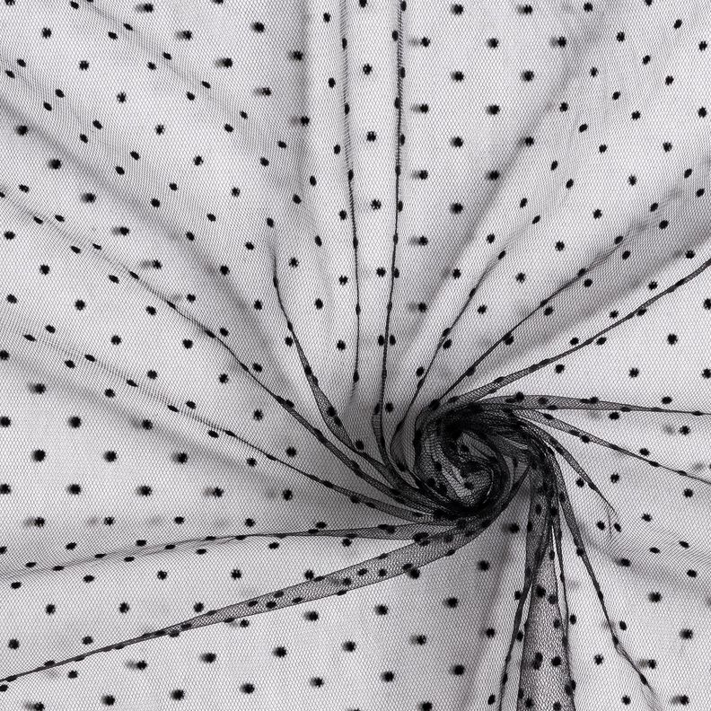 tulle Vellutino a punti – nero,  image number 3
