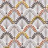 tessuto in cotone cretonne Ventagli – talpa/avorio,  thumbnail number 1