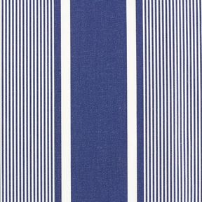 Tessuti da esterni canvas righe – blu marino/bianco, 