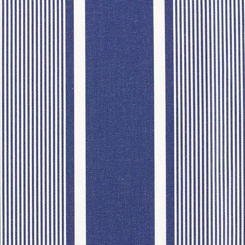 Tessuti da esterni canvas righe – blu marino/bianco,  image number 1