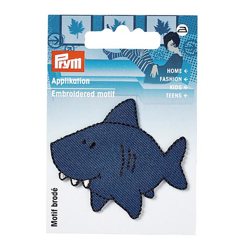 applicazione squalo [ 5 x 5,8 cm ] | Prym – blu marino,  image number 2