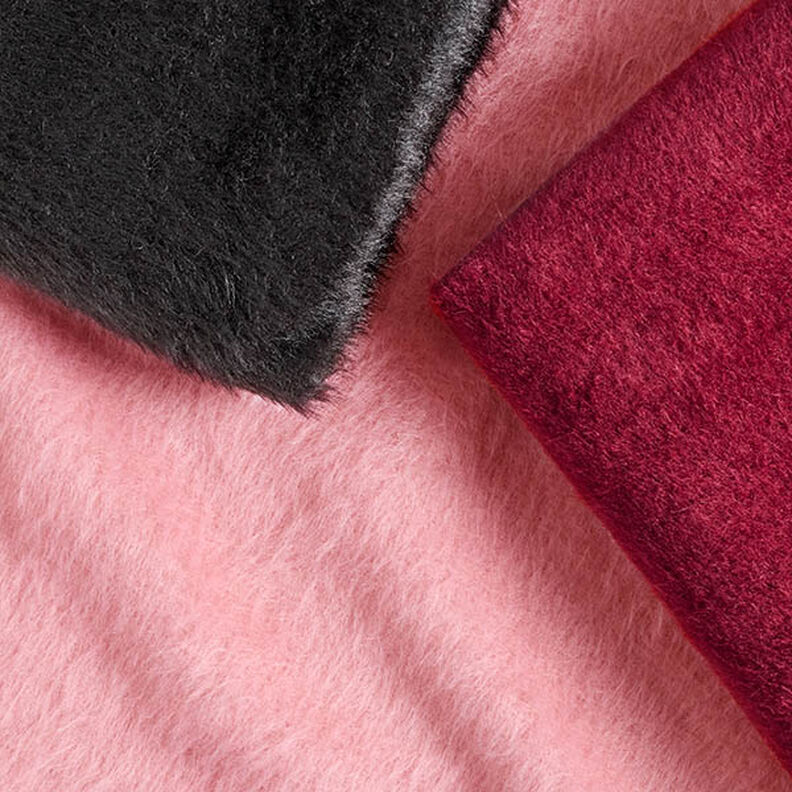 Tessuto per cappotto in maglia soffice tinta unita – rosso scuro,  image number 4