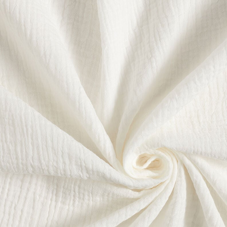 mussolina / tessuto doppio increspato – bianco lana,  image number 1