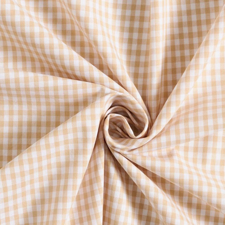 tessuto in cotone popeline Quadro vichy – beige,  image number 3