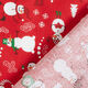 tessuto in cotone cretonne Omini di neve – rosso/bianco,  thumbnail number 4