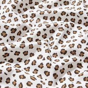 popeline di cotone Stampa leopardata – avorio/marrone capriolo, 