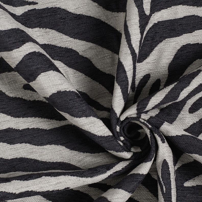 tessuto da tappezzeria Jacquard zebra – nero/grigio, image number 3