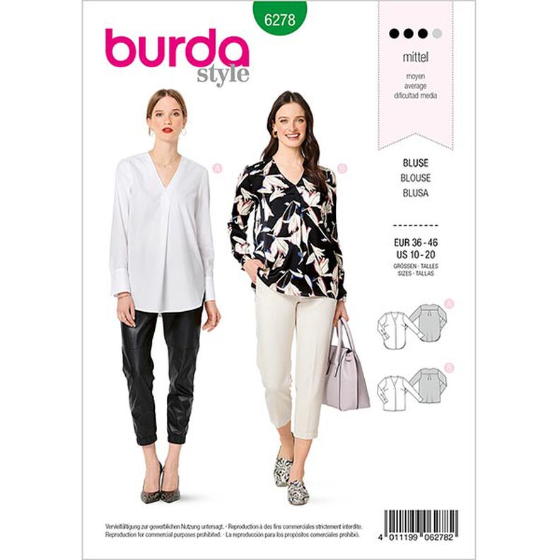 blusa, Burda 6278 | 36-46,  image number 1