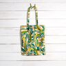 cotone rivestito Foglie delicate – abete blu/giallo curry,  thumbnail number 8