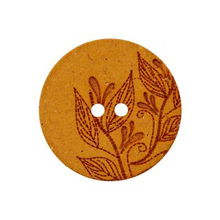 bottone in poliestere/canapa, Recycling, 2 fori – terracotta, 