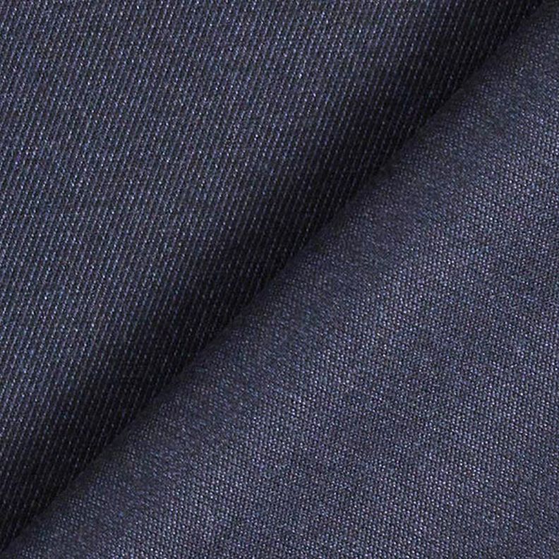 Tessuto per abito elasticizzato misto viscosa in tinta unita – blu notte,  image number 3