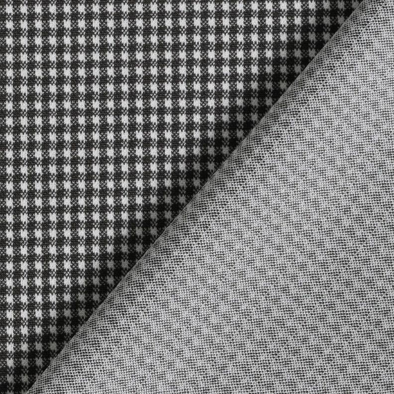 Tessuto jacquard a piccoli quadri con pepita – nero/bianco,  image number 3