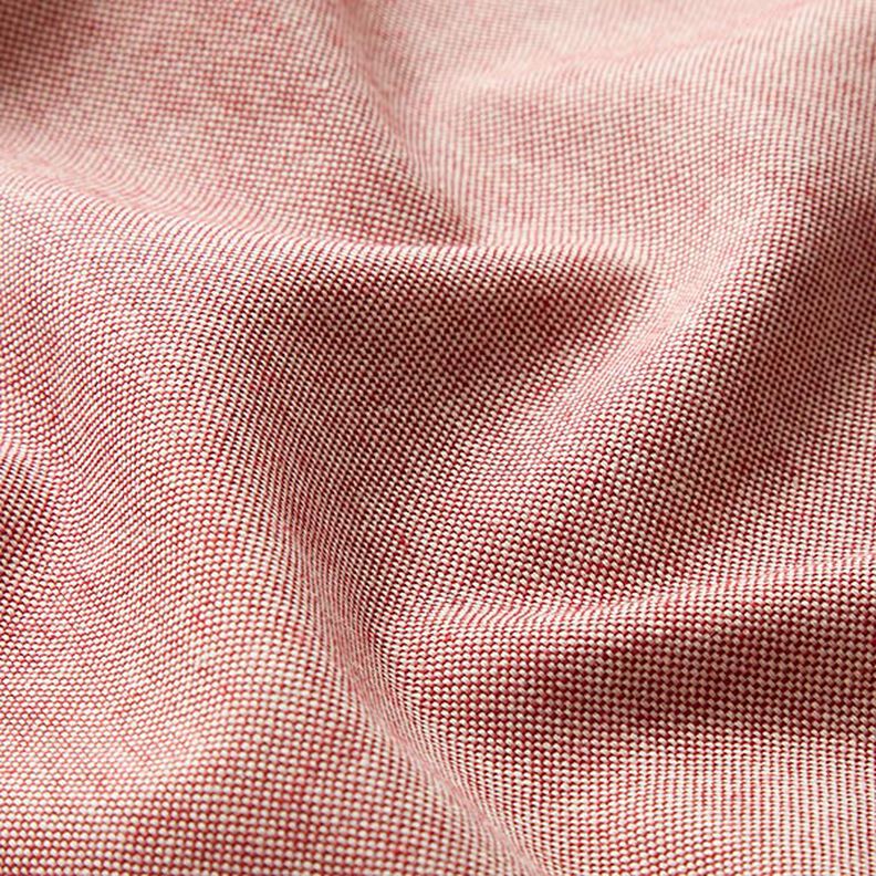 tessuto arredo, mezzo panama chambray, riciclato – rosso carminio/naturale,  image number 2